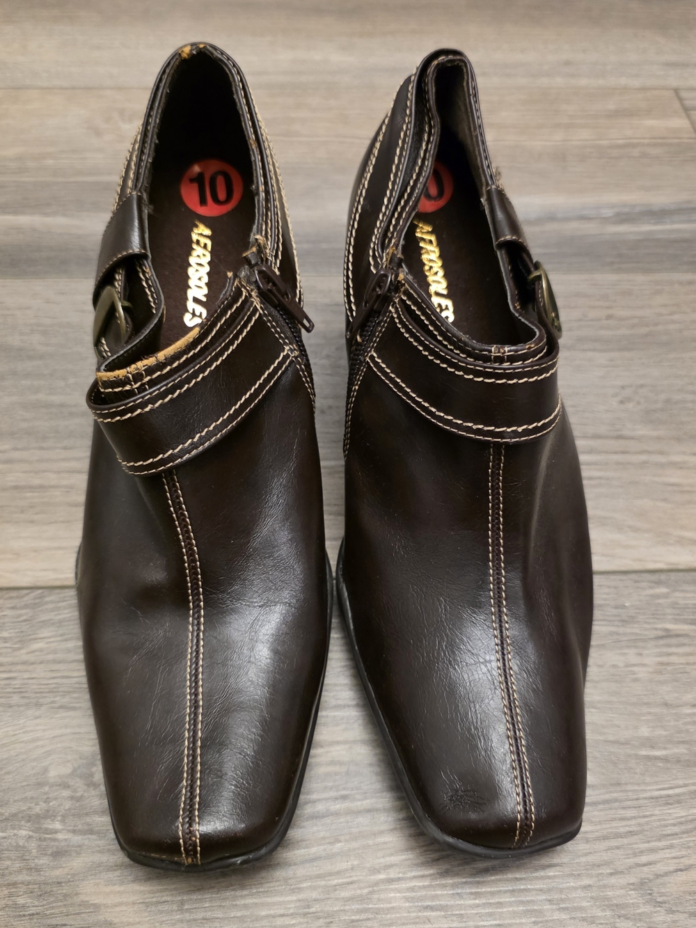 Aerosoles Men's Dark Brown Leather Slip-On Shoe